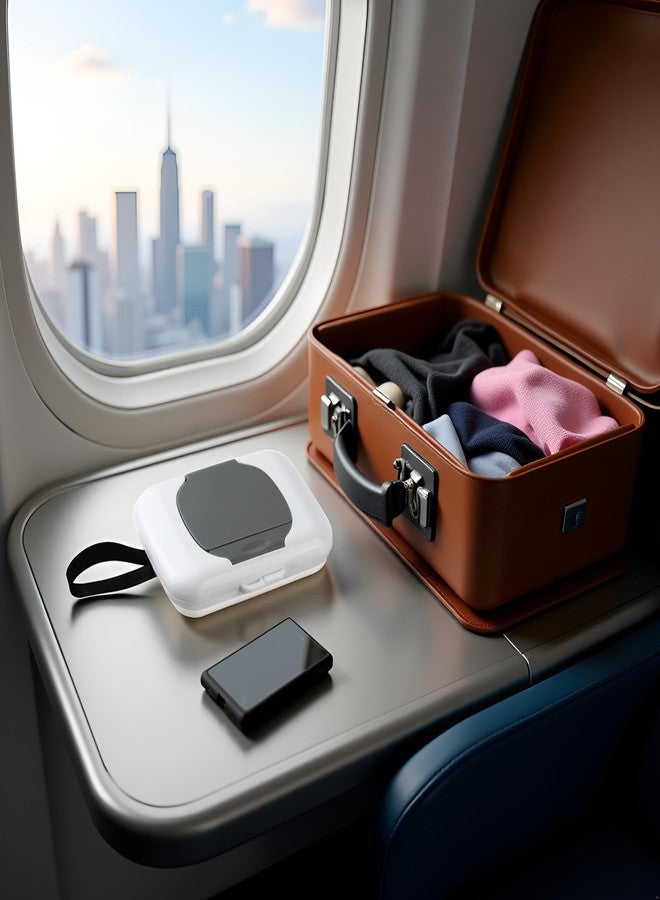 Bwexxt Grey Wipes Case Travel Wipe Holder Reusable Wet Wipe Container Box Silicone Seal Strollers Hanging Dispensers Refillable Wipe Case Safe Wet Storage Wipe Holders Wipes and Holders - Image 3